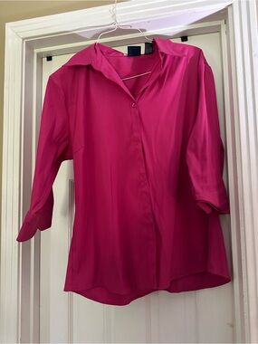 DC Women's Hot Pink Button-Down Shirt